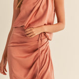 Night Out, One Shoulder Midi Dress