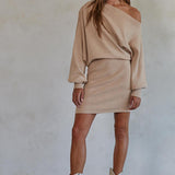 Beige Bliss Sweater Dress