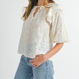 Seaside Lace Whimsy Blouse